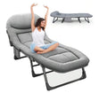 Portable Folding Camping Cot with Pillow Adjustable Backrest U308