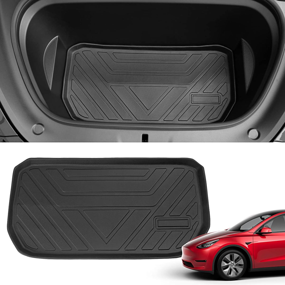 Tesla Model Y Frunk Mat Cargo Liner Floor Mat All Weather 5 Seat Accessories I33042