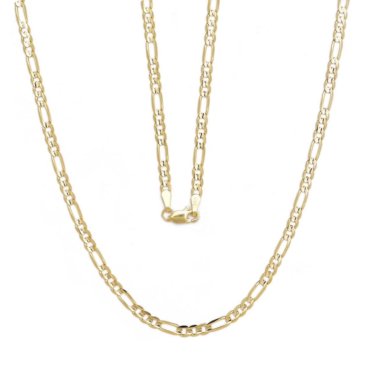 10k Yellow Gold Figaro Chain Necklace B5255