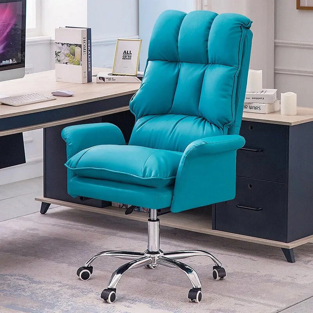 White Leather Gaming Chair L616