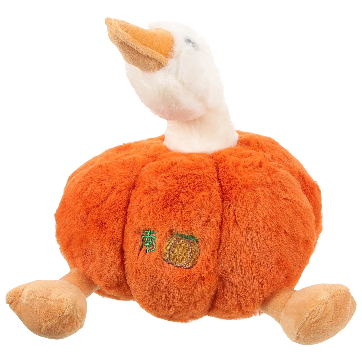 Plush Pumpkin Duck Stuffed Animal Doll G8040