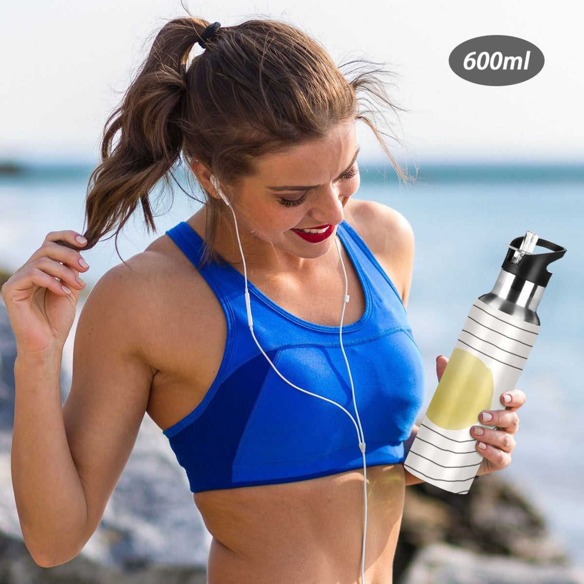 Stainless Steel Vacuum Insulated Water Bottle with Straw Lid 20 OZ O437