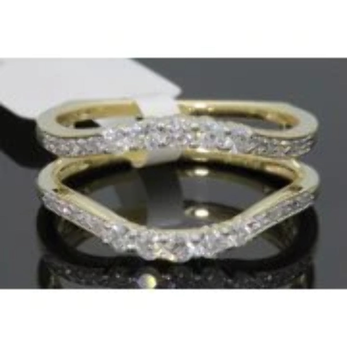 10K White Gold Diamond Engagement Ring Bridal Set K48818