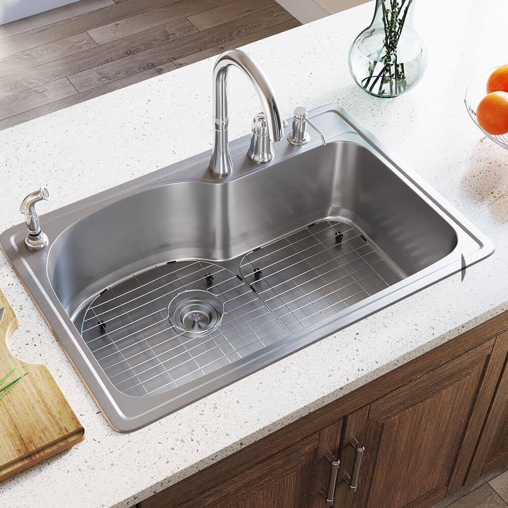 Single Bowl Stainless Steel Drop-In Kitchen Sink L514896
