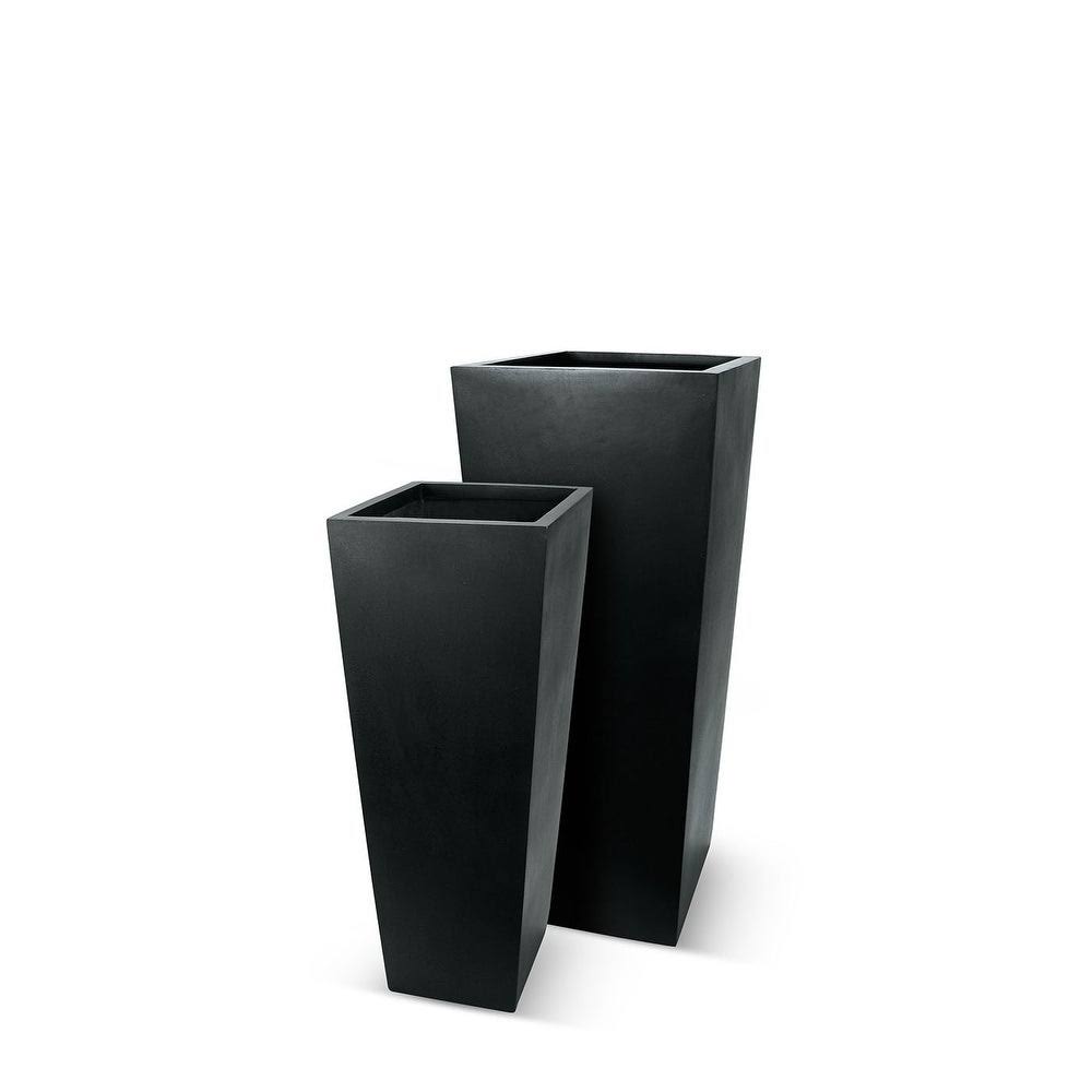 White Tapered Fiberstone Pot O248