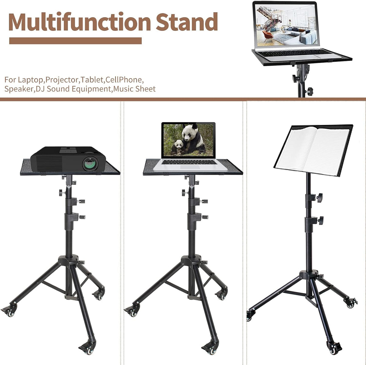 Adjustable Height Metal Laptop Tripod Stand, Pack of 2 D25494