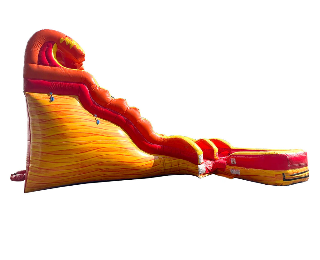 Blue Marble Wave Curved Inflatable Water Slide with Blower V56642