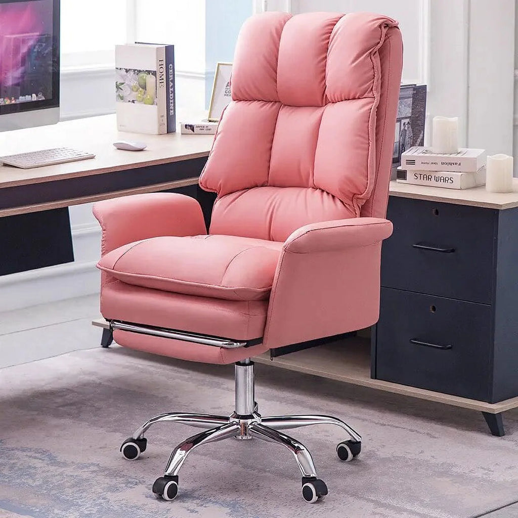 White Leather Gaming Chair L616