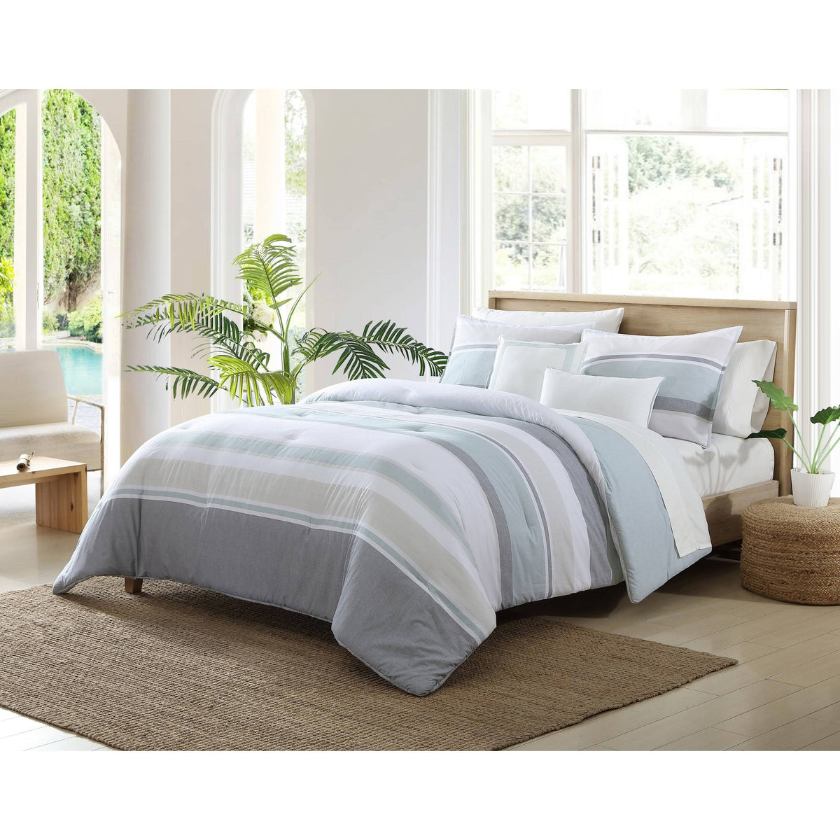 Cotton Blue Comforter Bonus Set (Twin - Twin XL) Q2360
