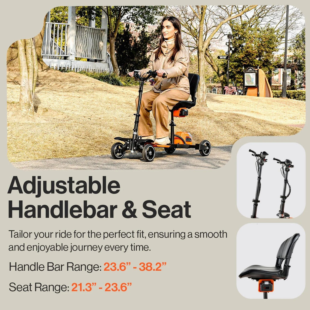 4-Wheel Lightweight Foldable Mobility Scooter W90815