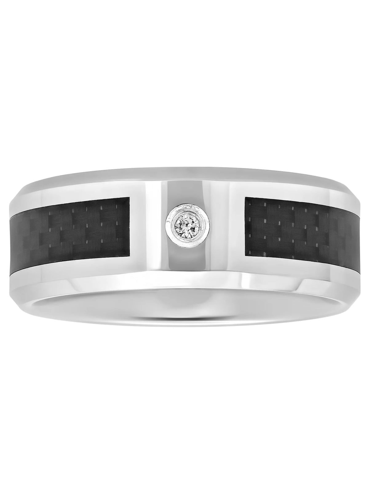 8mm Tungsten Carbon Fiber Men's Ring G2485