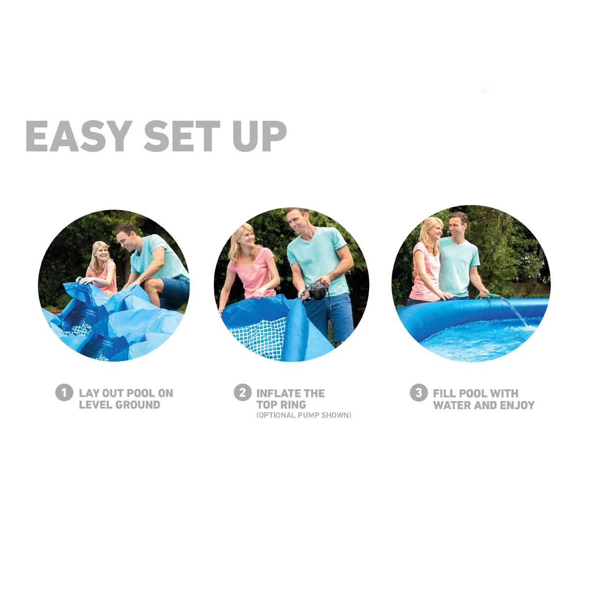 15' x 48 Inflatable Above Ground Swimming Pool with Ladder & Pump Z97999