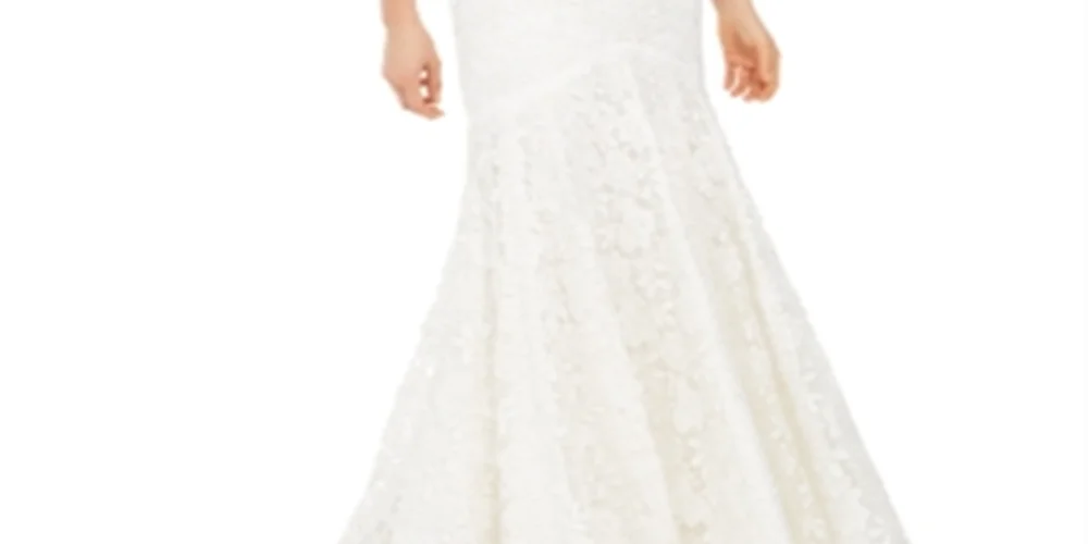 Lace Bridal Gown White Size 6 R969