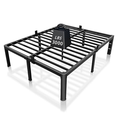 14 inch Full Size Bed Frame with Headboard Heavy Duty Steel Slats Q71197