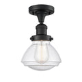 1 Light Semi-Flush Mount Matte Black L290264