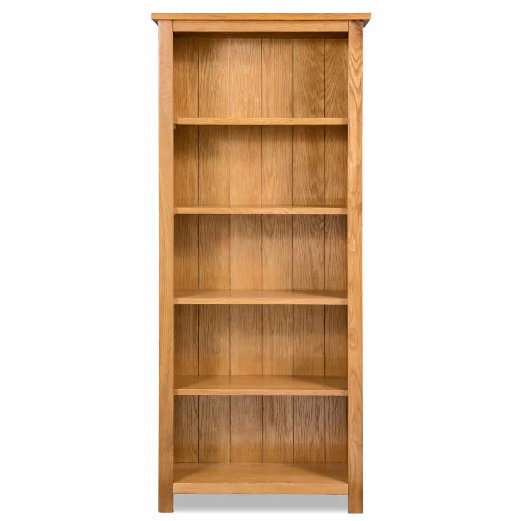 5-Tier Solid Oak Wood Bookcase M9720