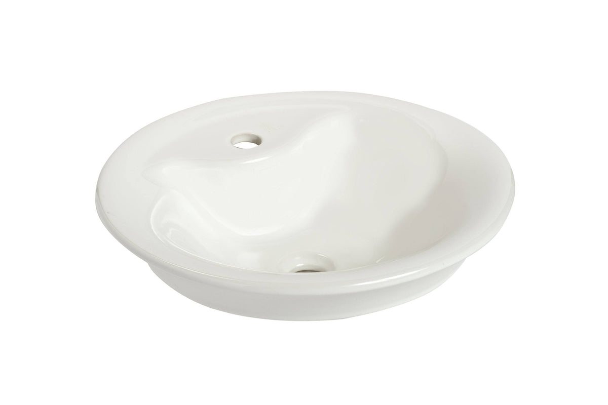White Vitreous China Vessel Bathroom Sink H935474