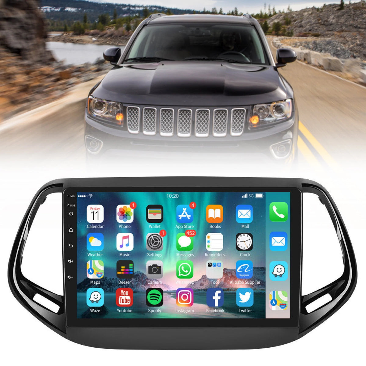 10 Inch Car Stereo Radio CarPlay Android 12 2+32GB J573