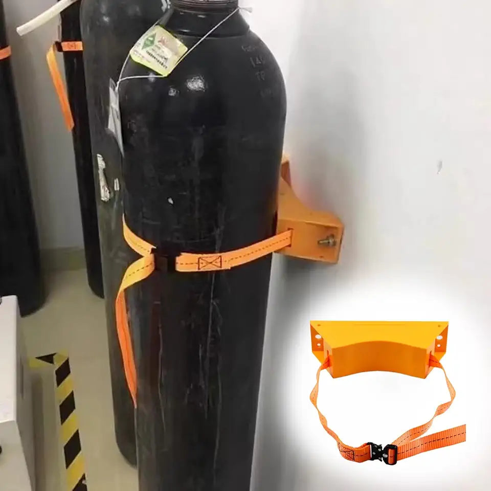 Orange Adjustable Plastic Oxygen Tank Holder with Buckle X284608