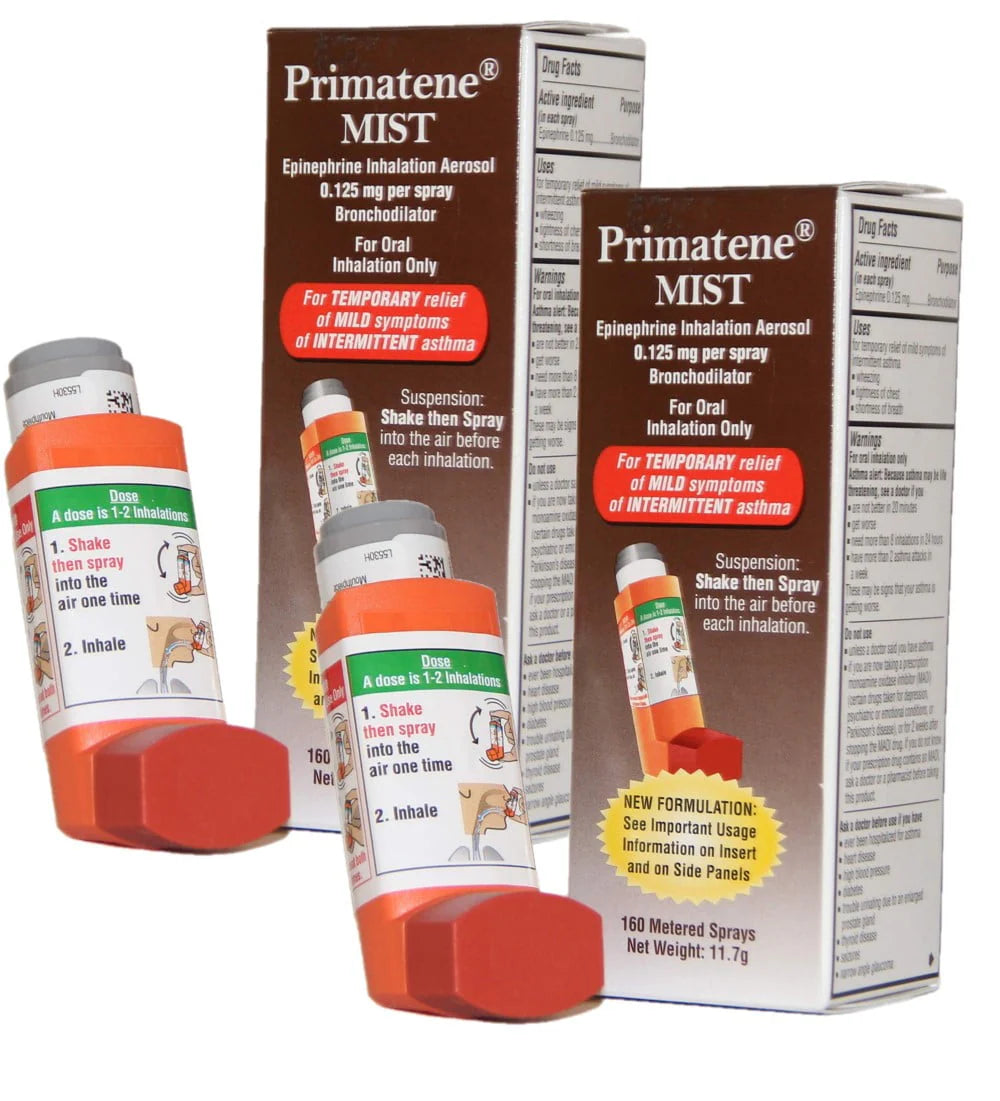 Epinephrine Oral Inhalation Aerosol Metered Spray 2 Pack H5688