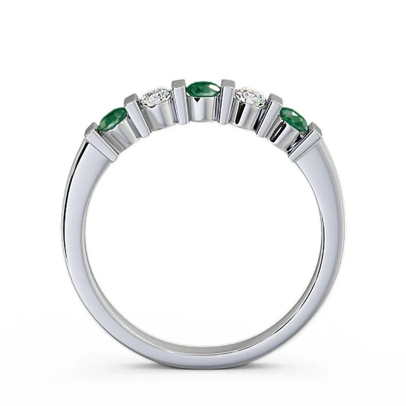 14K White Gold Diamond Eternity Band Size 4.5 E29152