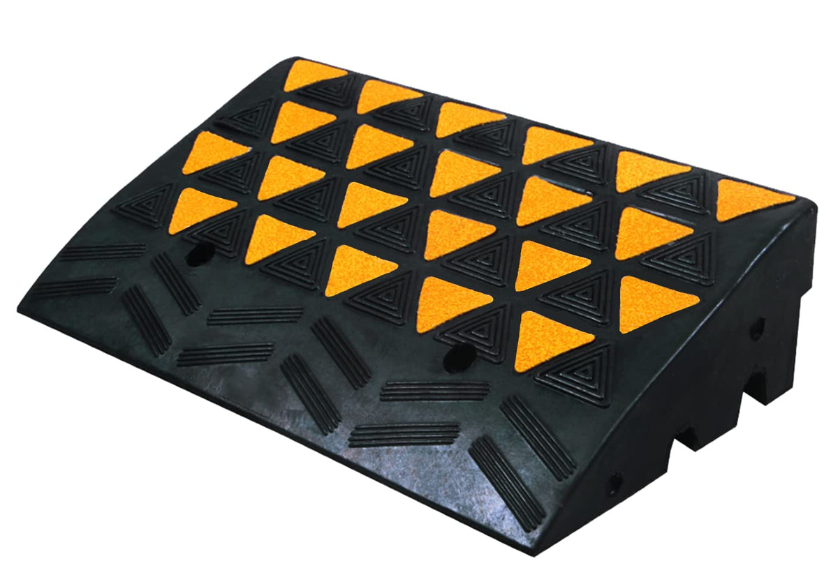 Rubber Curb Ramp 6 inch High 23.6 Wide Heavy Duty Single Ramp F648