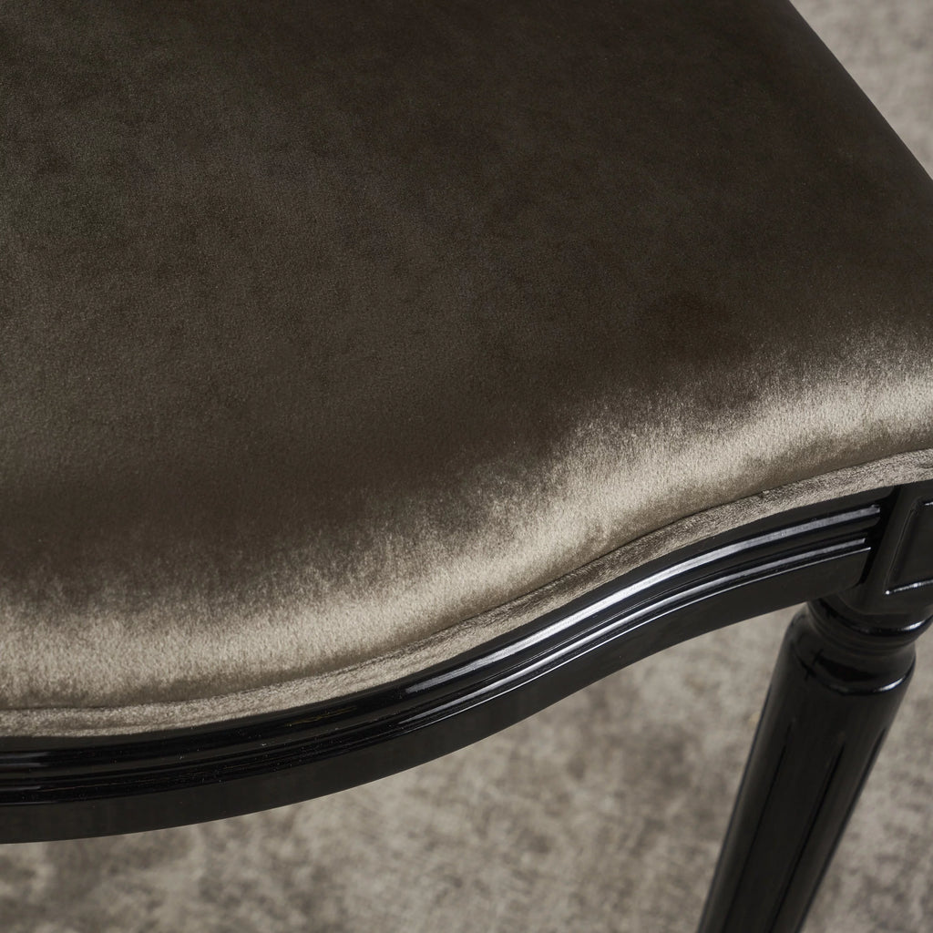 Gray Velvet Dining Chairs Set of 2 O620