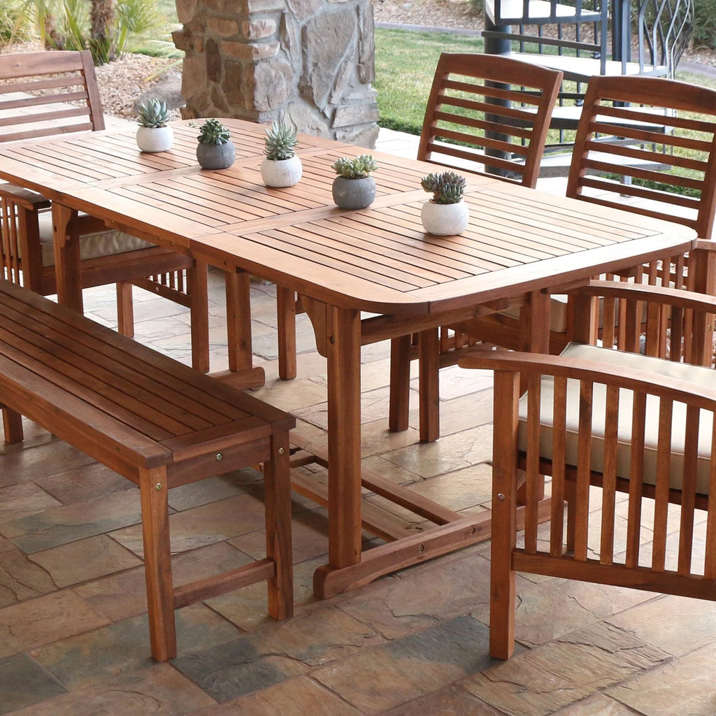 Acacia Wood Extendable Dining Table S607266