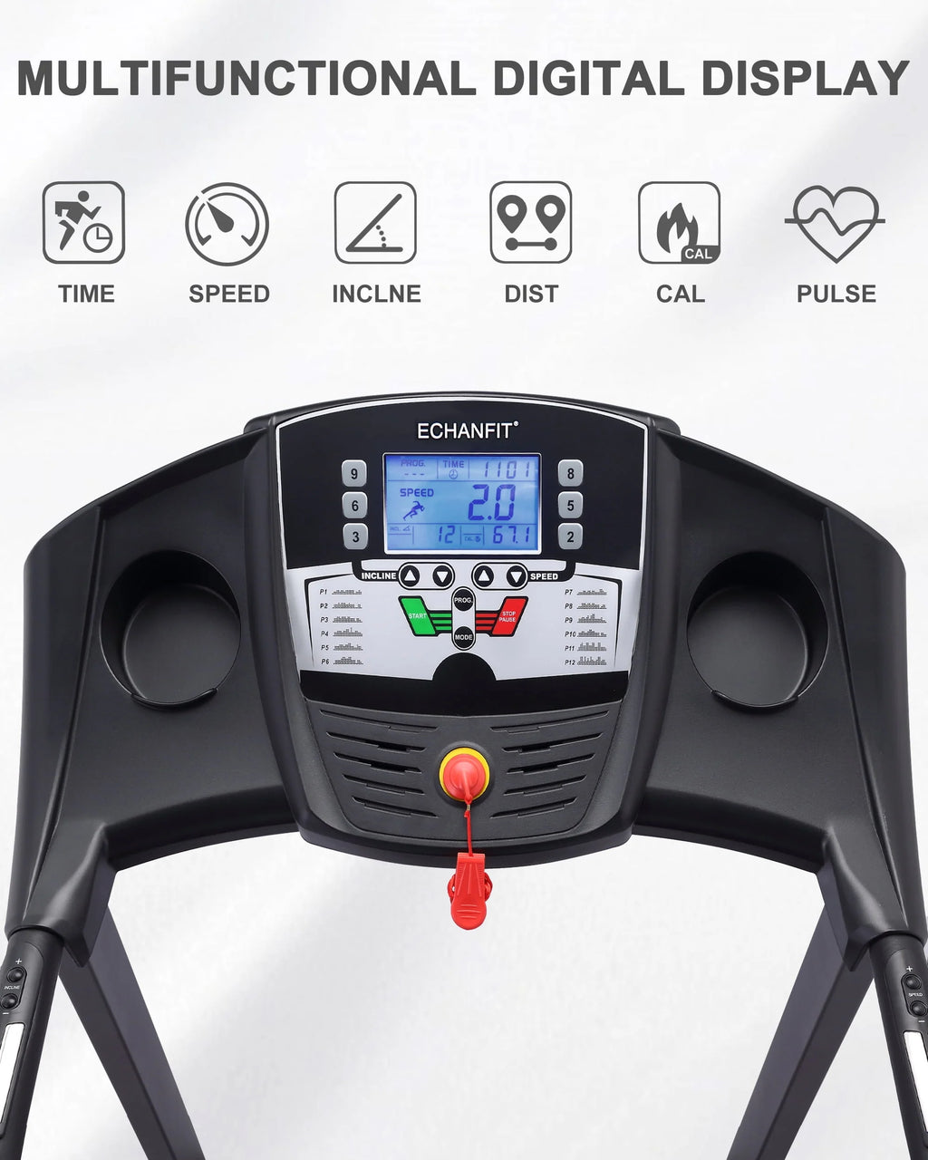 Auto Treadmill with 12% and Bluetooth Speaker T905