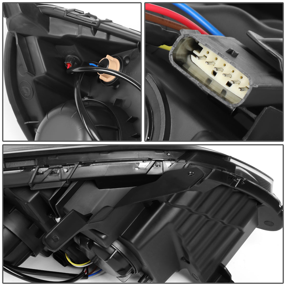 Smoked Housing Clear Side Projector Headlight Headlamp Turn Signal Lamps X8457