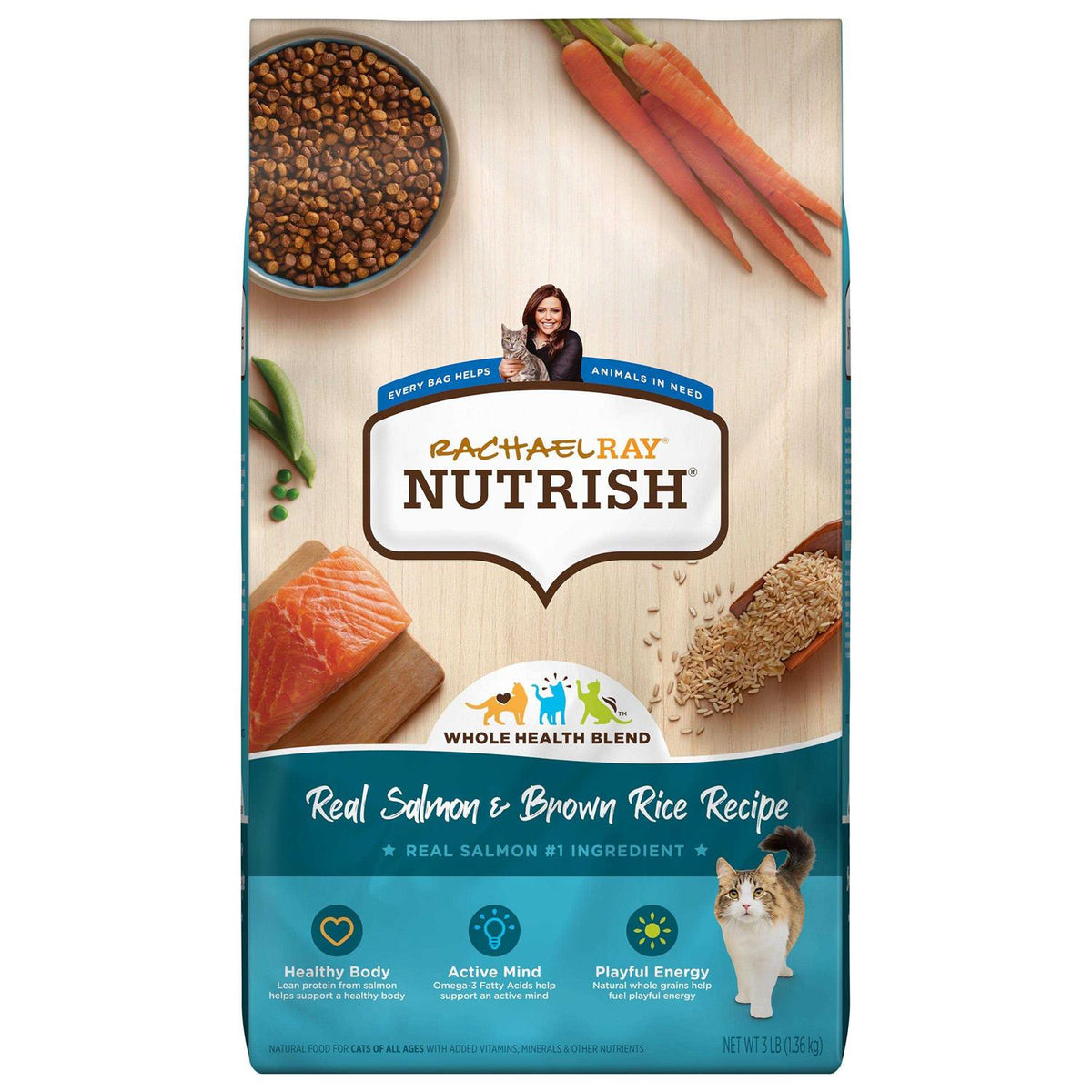 Salmon Brown Rice Recipe Dry Cat Food X811673