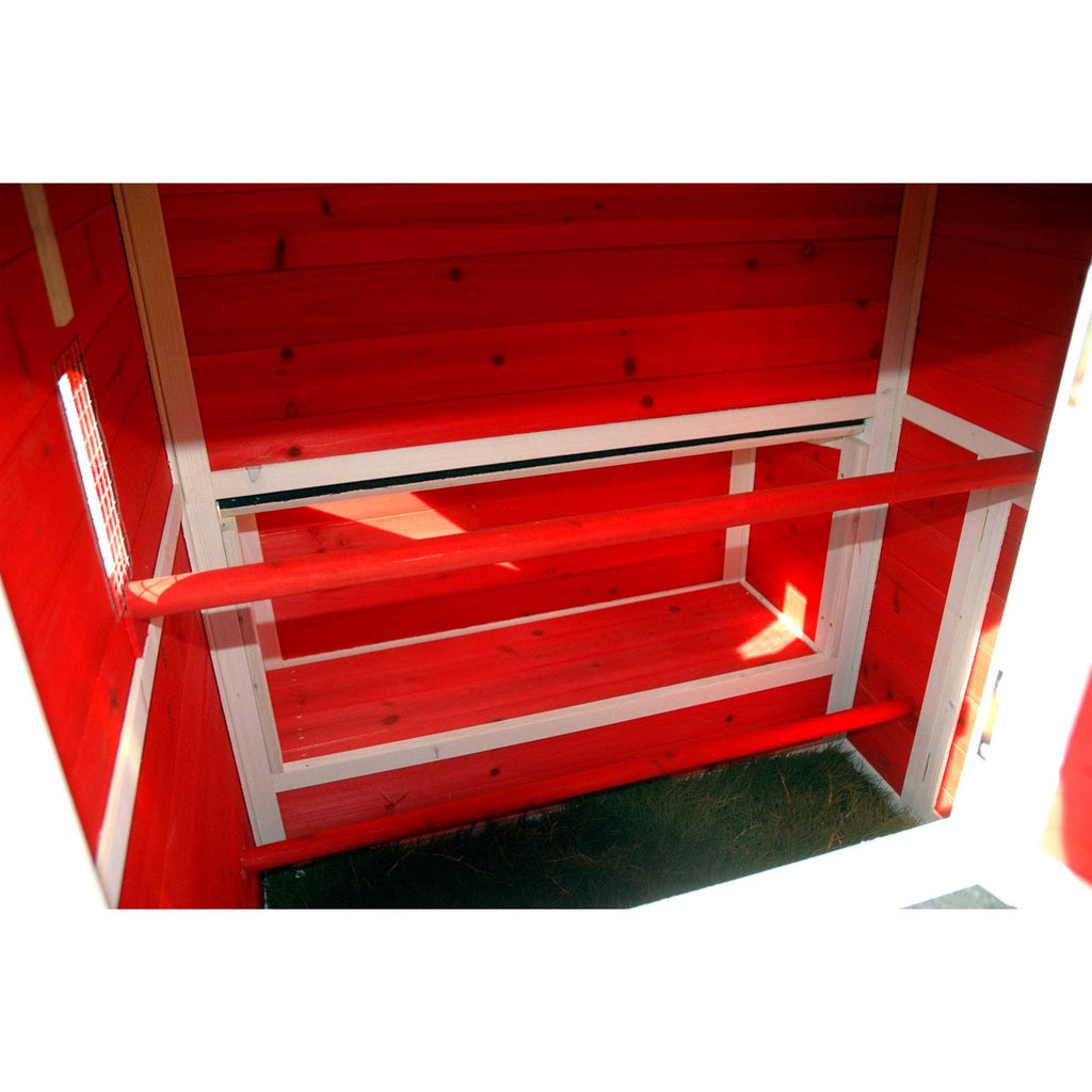 Red Barn Chicken Coop with Roof Top Planter A391