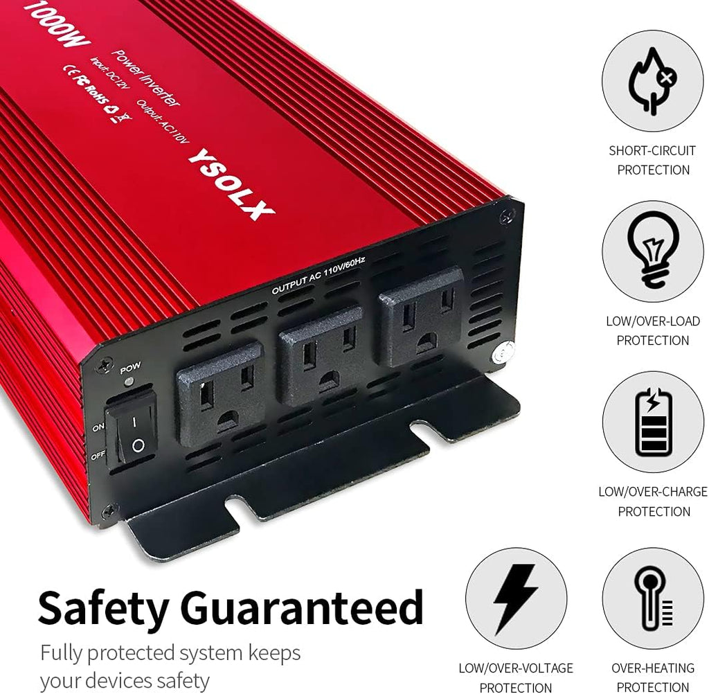1000 watt Power Inverter with 3 AC Outlets Z733946
