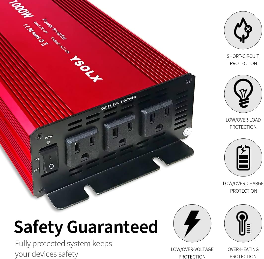1000 watt Power Inverter with 3 AC Outlets Z733946