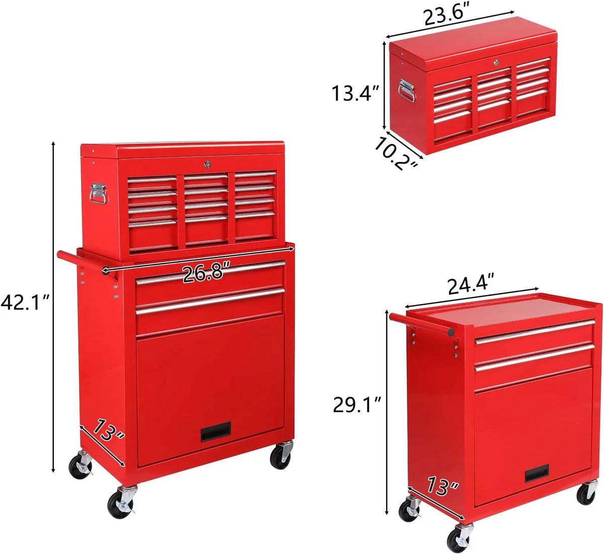 8 Drawer Rolling Tool Chest with Lock I667