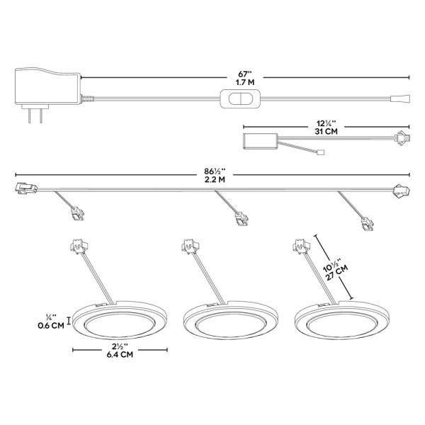 LED Under Cabinet Puck Light (Set of 3) Y115997