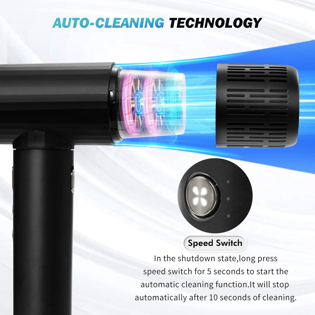 Black 1600W High-Speed Ionic Hair Dryer K7393