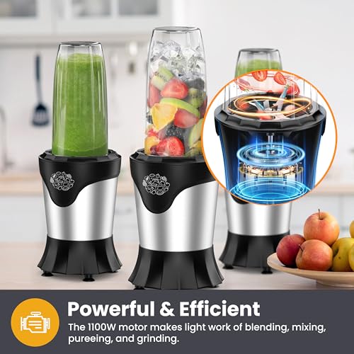1100W Portable Personal Blender with 2 22Oz To-Go Cups U6417