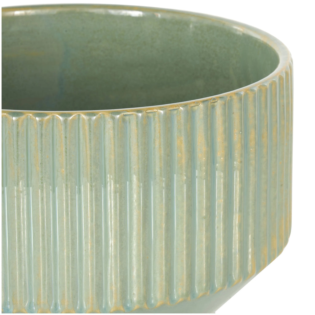 Green Ceramic Planter, 3 Count I813