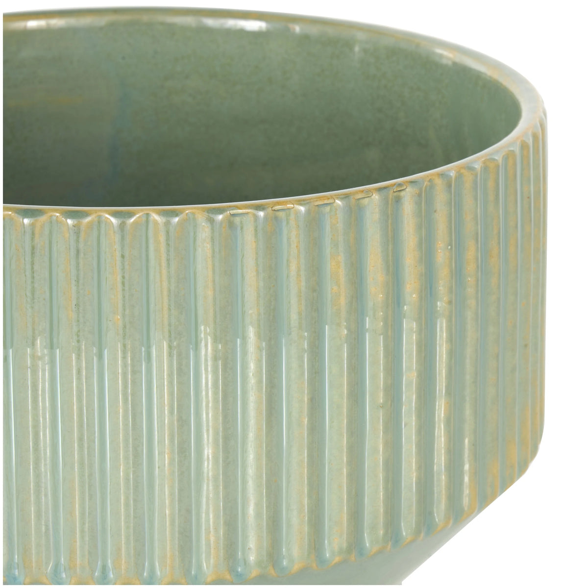 Green Ceramic Planter, 3 Count I813