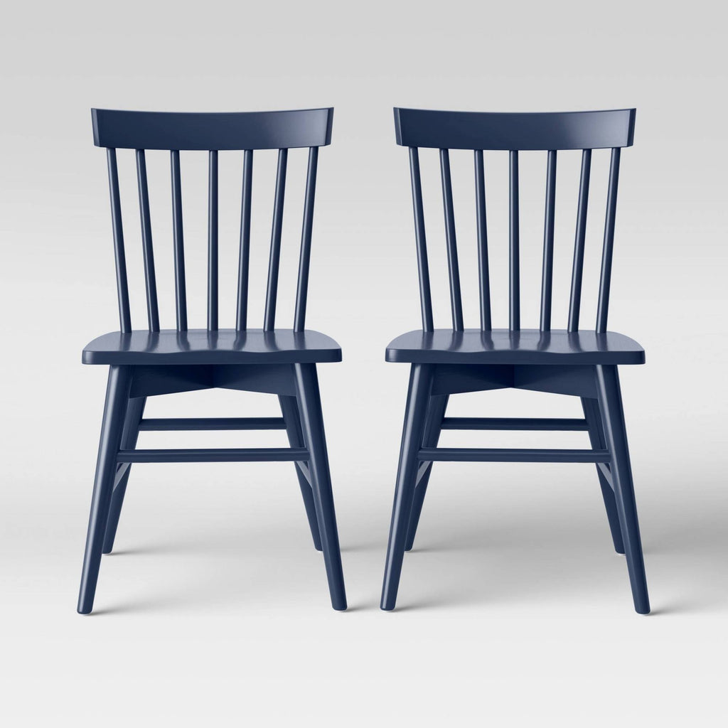 Set of 2 Dark Blue Windsor Dining Chair S20071