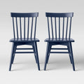 Set of 2 Dark Blue Windsor Dining Chair S20071
