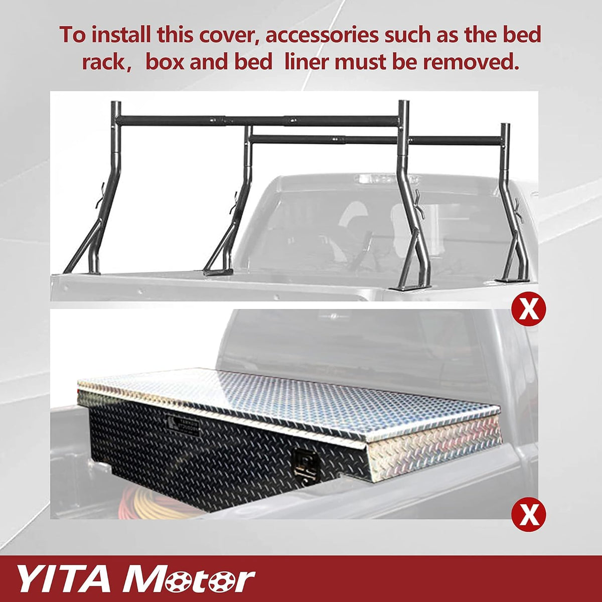 Soft Tri-fold Truck Bed Tonneau Cover for 2019-2022 Chevy Silverado/GMC Sierra 1500, 6.6 ft Bed P724027