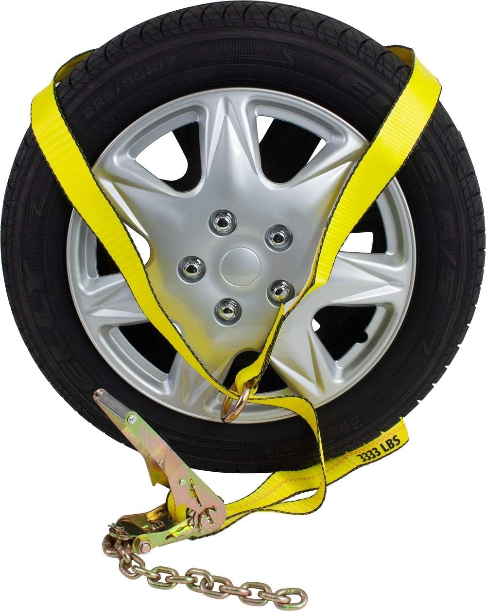 (4 Pack) 2 x 12' Ratchet Strap with Chain Anchor Z896