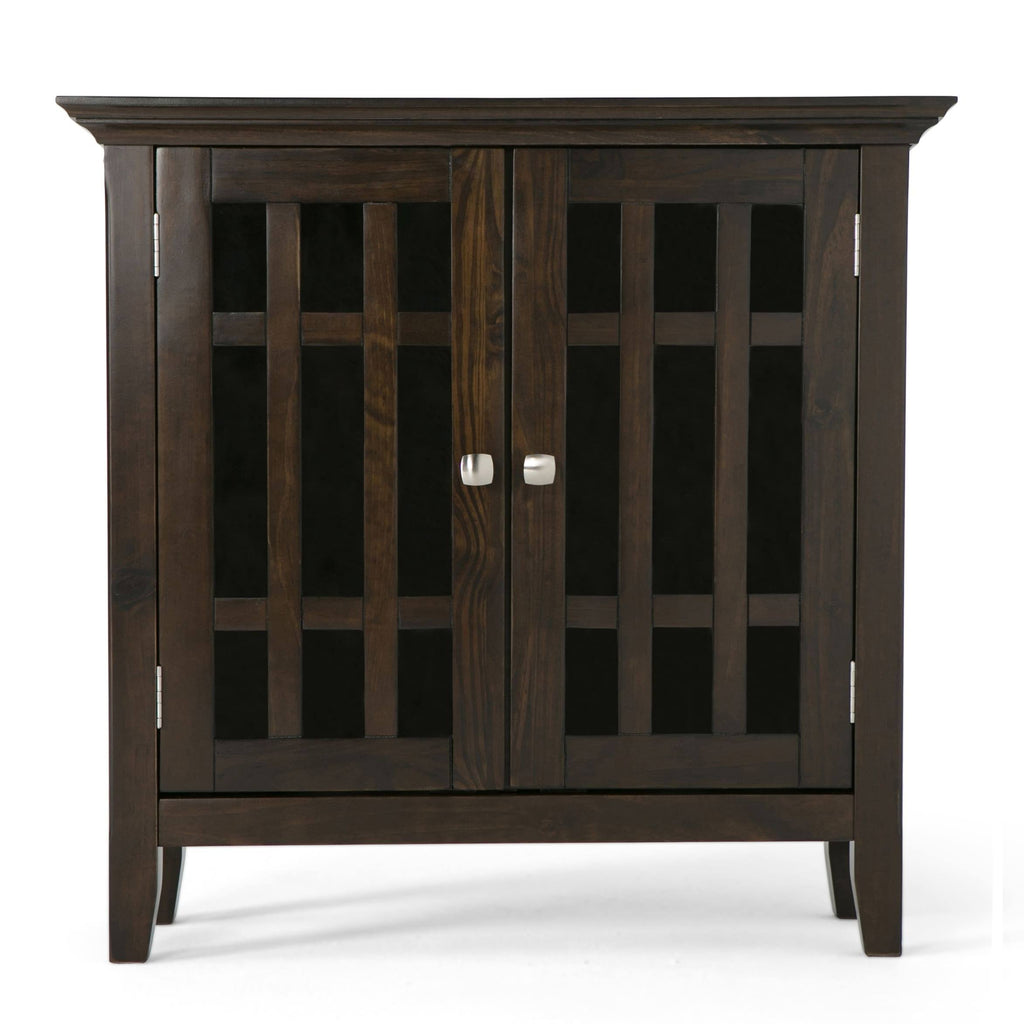 White Solid Wood Low Storage Media Cabinet X354380