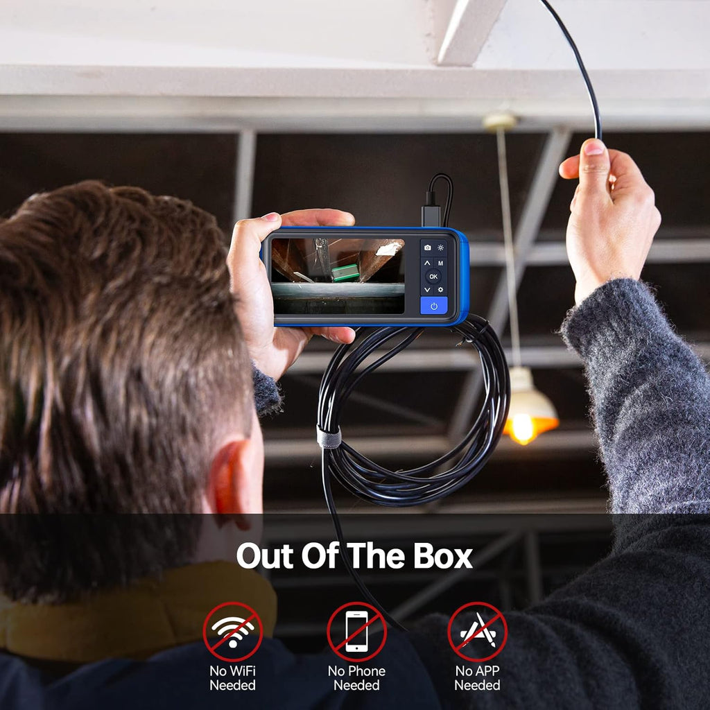 5.5mm Endoscope Borescope Inspection Camera with 4.5inch Screen Y5980
