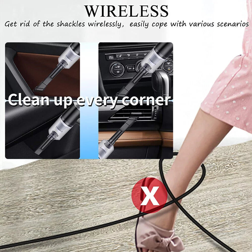 Cordless Handheld Car Vacuum Cleaner with 3 Attachments A546