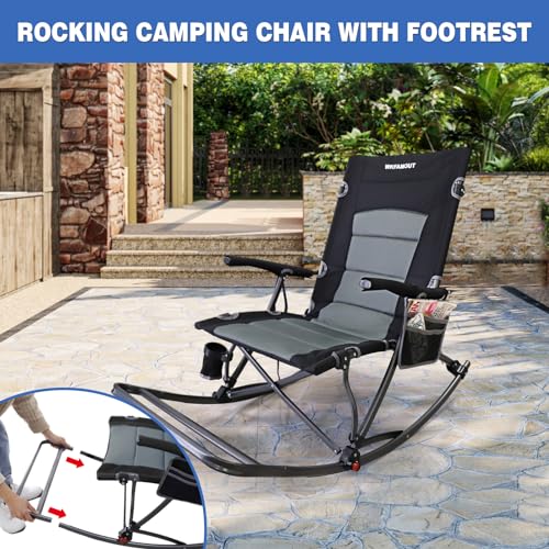 Folding Oversized Padded Camping Chair with Foot Rest J7231