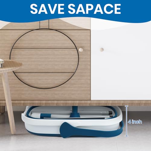Collapsible Mop and Bucket Set with Washable Microfiber Mop D211
