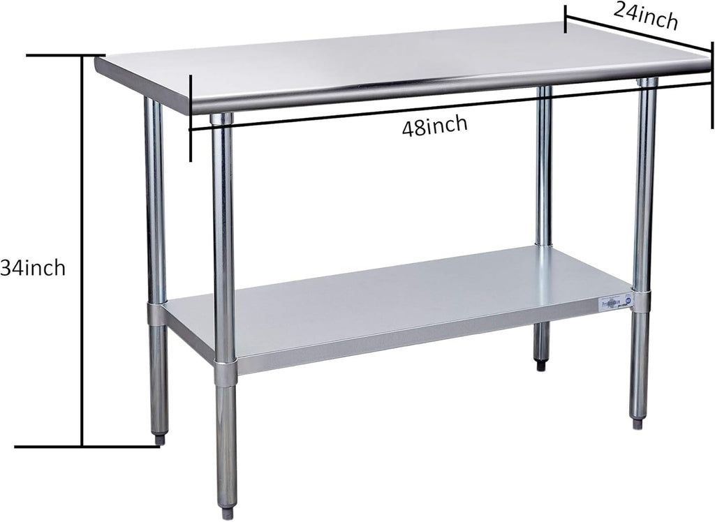 Stainless Steel Commercial Work Table with Undershelf 24×48 Inch K71009
